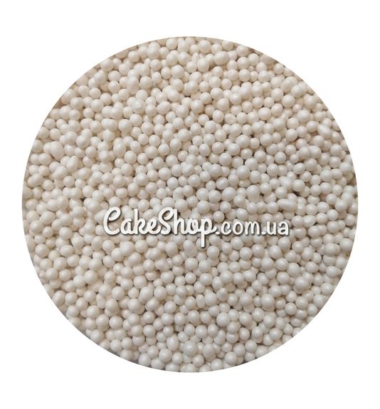 ⋗ Посипка цукрова SD Кульки металізовані білі 5 мм, 50г купити в Україні ➛ CakeShop.com.ua, фото