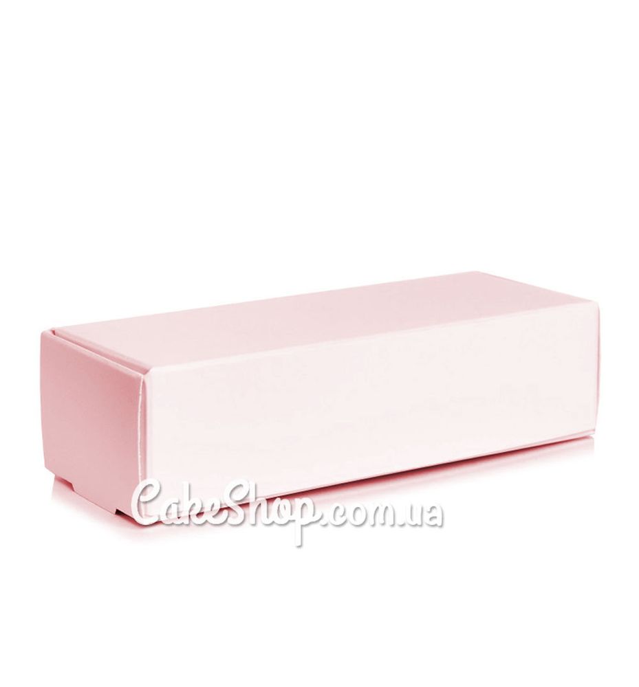Коробка для пастилы, макаронс, зефира Розовая 14х5,7х3,8 см - фото