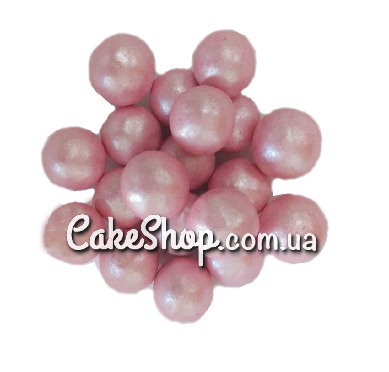 ⋗ Жемчуг сахарный Розовый 20 мм, 50 г купить в Украине ➛ CakeShop.com.ua, фото