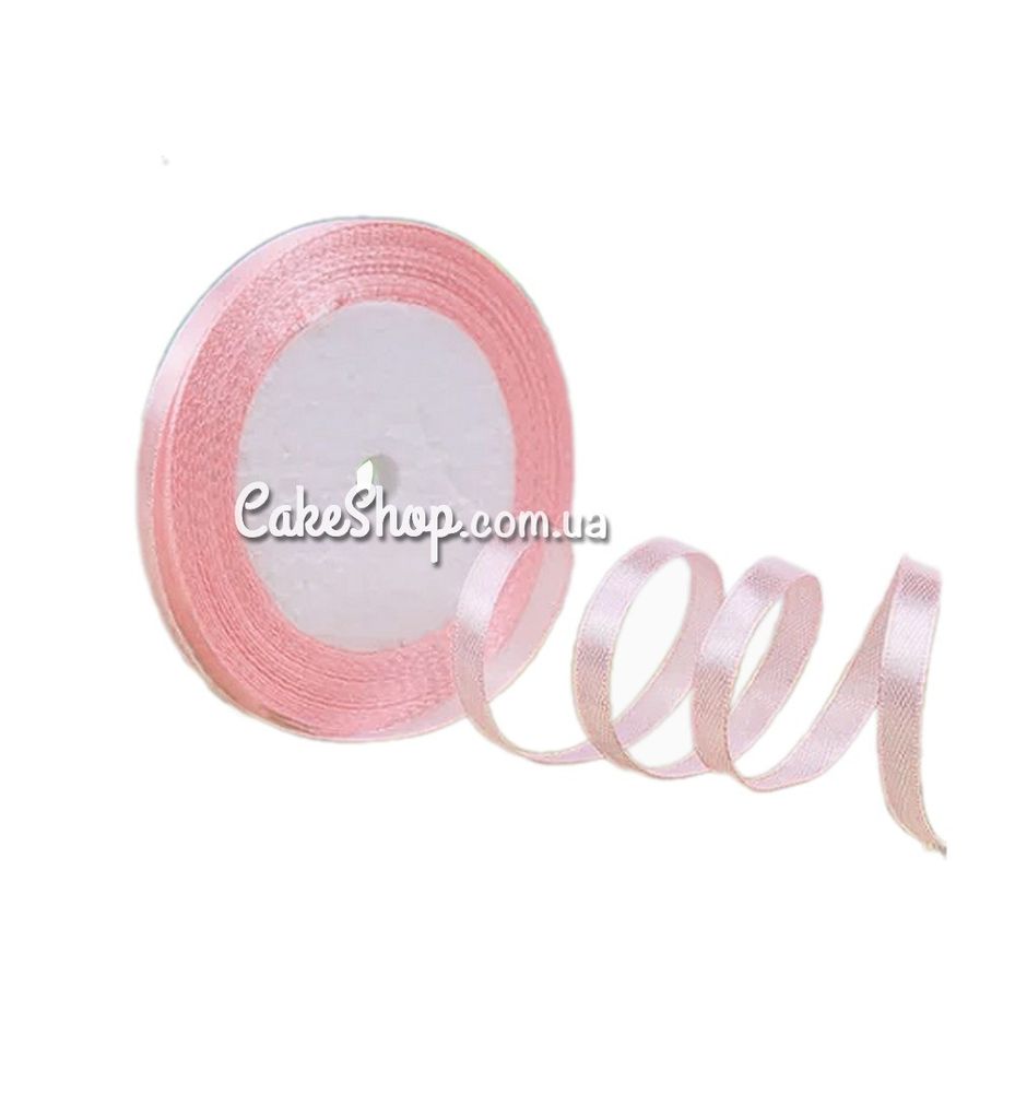 Лента атласная Розовый фламинго 6 мм - фото