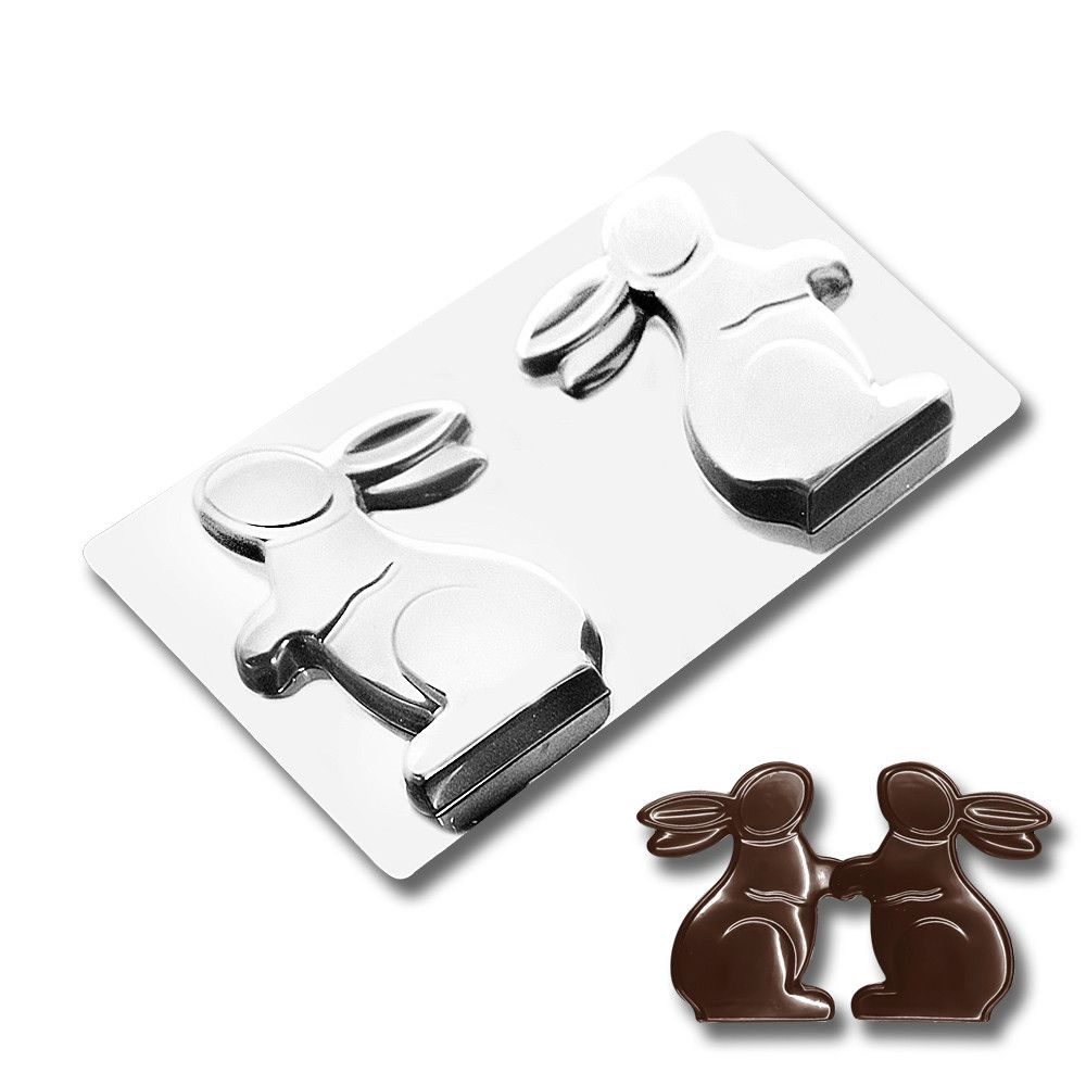 Пластиковая форма для шоколада 3Д Кролик - фото