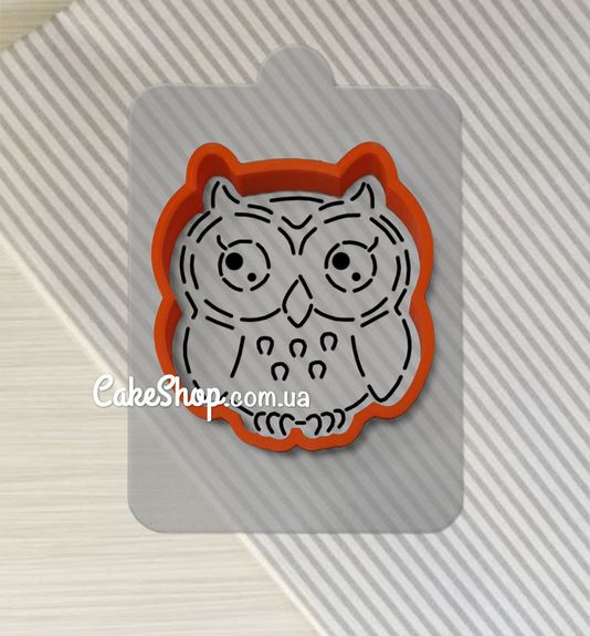 ⋗ Вырубка пластиковая с трафаретом Сова купить в Украине ➛ CakeShop.com.ua, фото