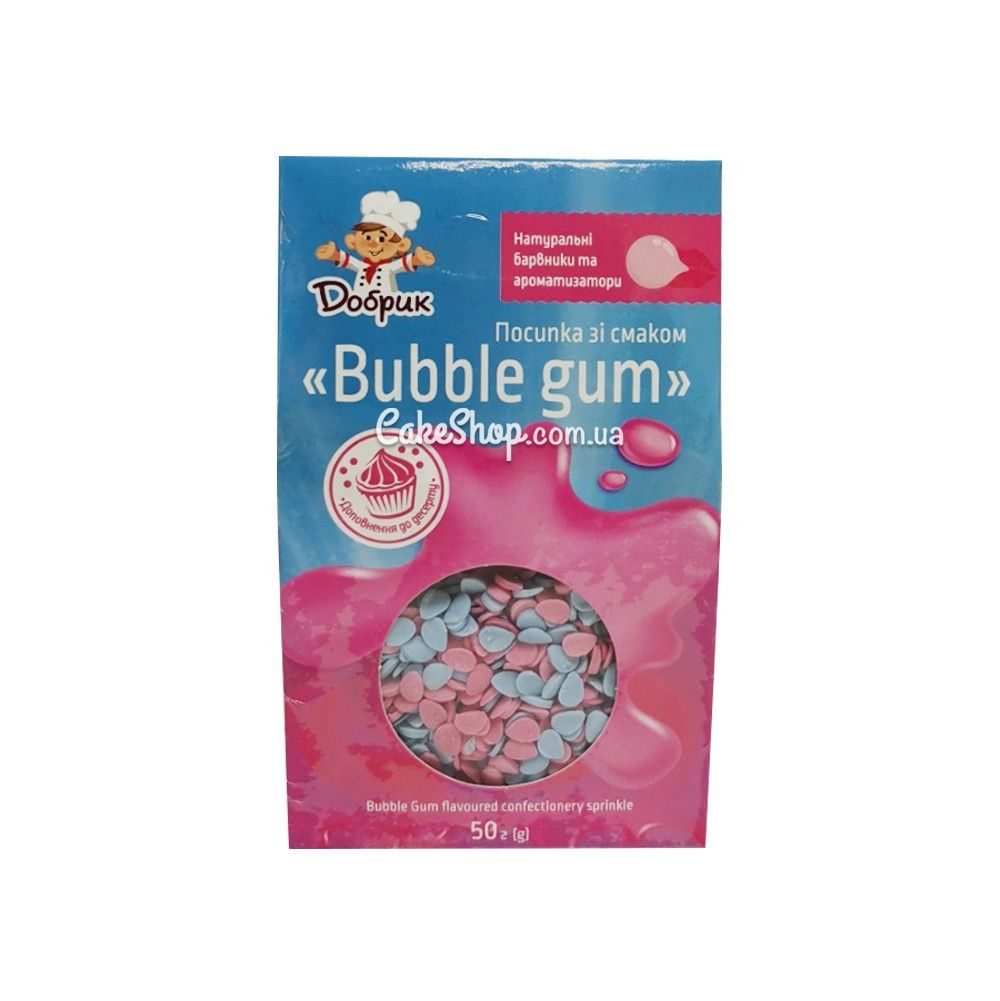 ⋗ Посипка фігурна зі смаком Babble gum Добрик, 50 г купити в Україні ➛ CakeShop.com.ua, фото