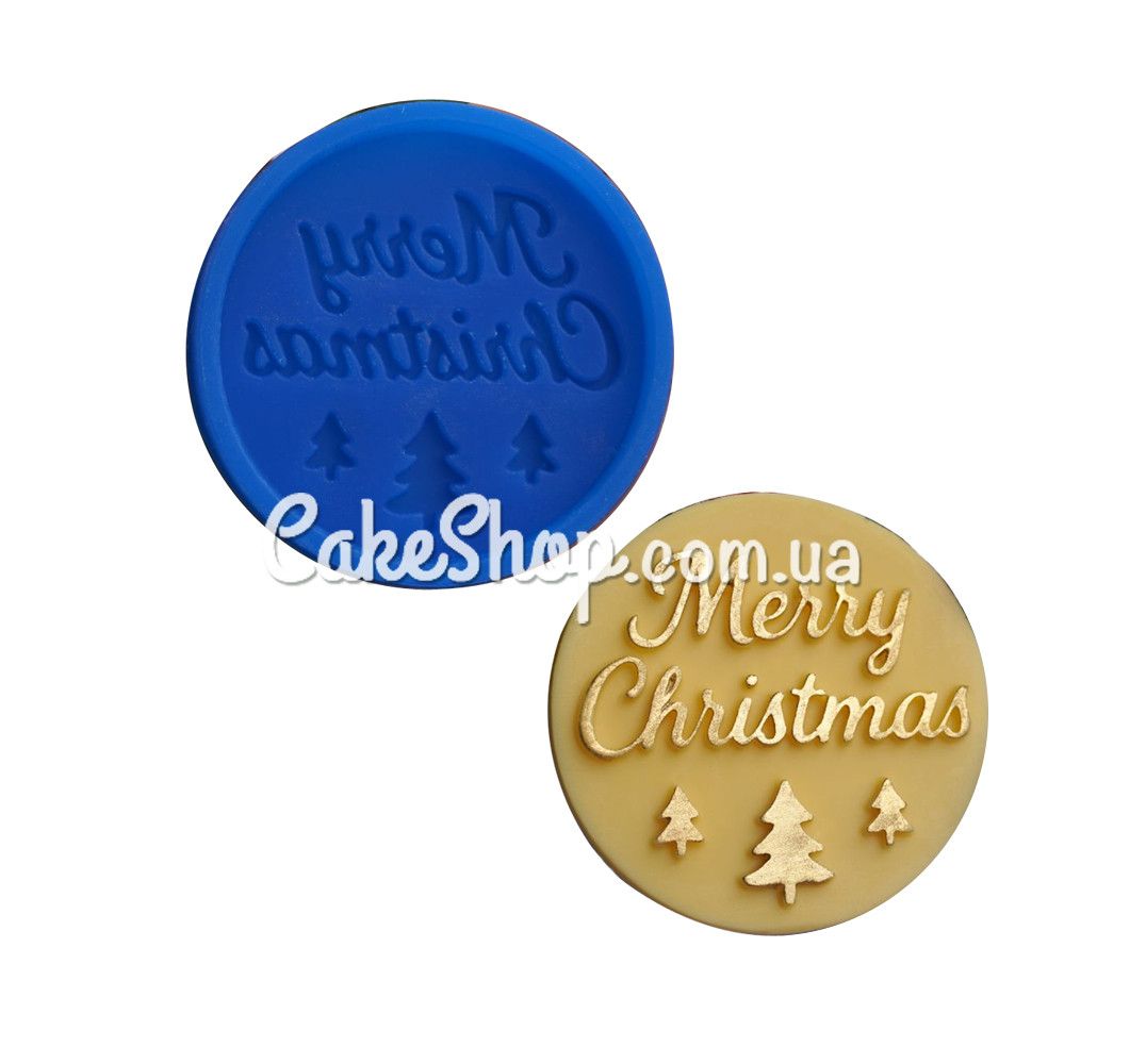 ⋗ Силиконовый молд Merry christmas ( авторский ) купить в Украине ➛ CakeShop.com.ua, фото