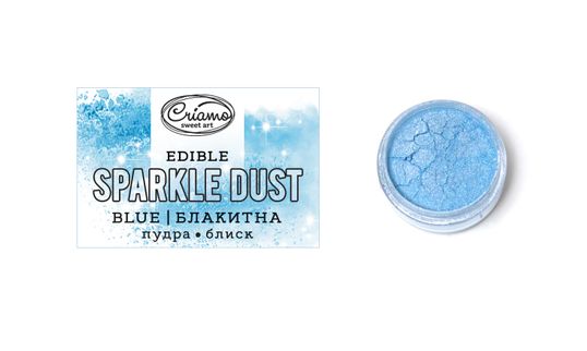 ⋗ Пудра-блеск Criamo Голубая купить в Украине ➛ CakeShop.com.ua, фото