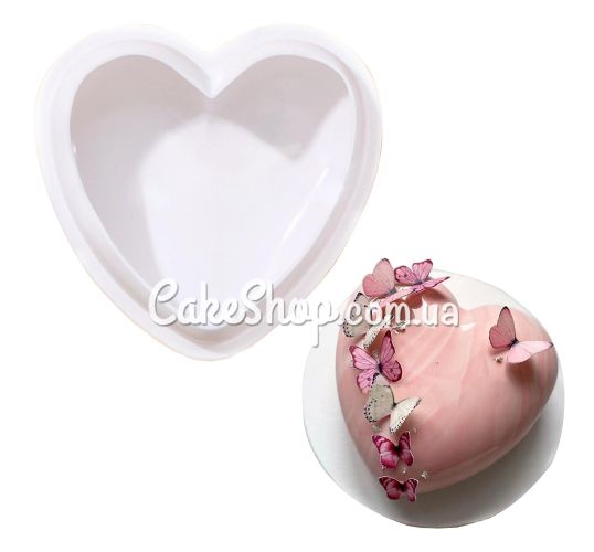 ⋗ Силіконова форма для євродесертів Серце 2 купити в Україні ➛ CakeShop.com.ua, фото