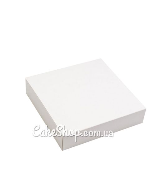⋗ Коробка на 9 конфет с крышкой Белая, 14,5х14,5х2,9 см купить в Украине ➛ CakeShop.com.ua, фото