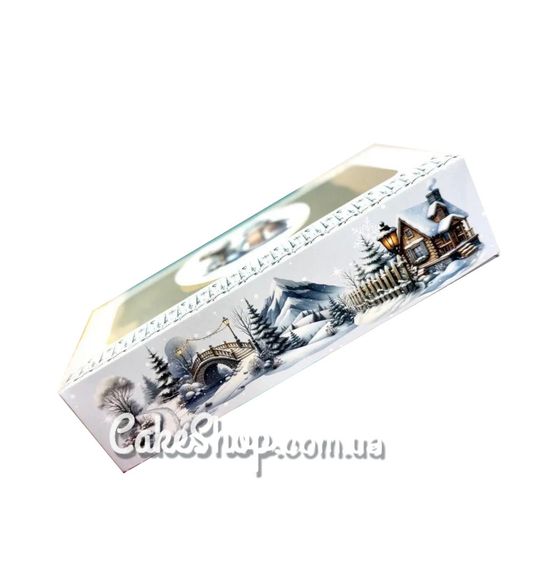 ⋗ Коробка для эклеров, зефира с окном Снеговики, 20х11,5х5 см купить в Украине ➛ CakeShop.com.ua, фото