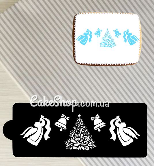 ⋗ Трафарет для тортов, пряников, кофе Ангелы/снежинка купить в Украине ➛ CakeShop.com.ua, фото