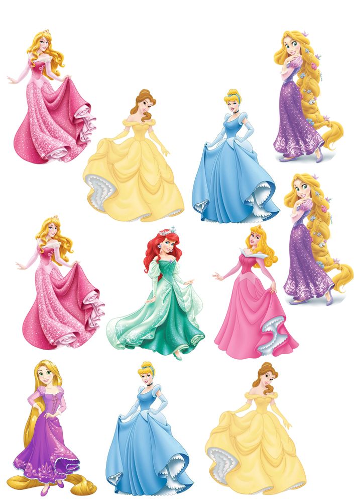 Вафельна картинка Діснеєвські принцеси 9 - фото
