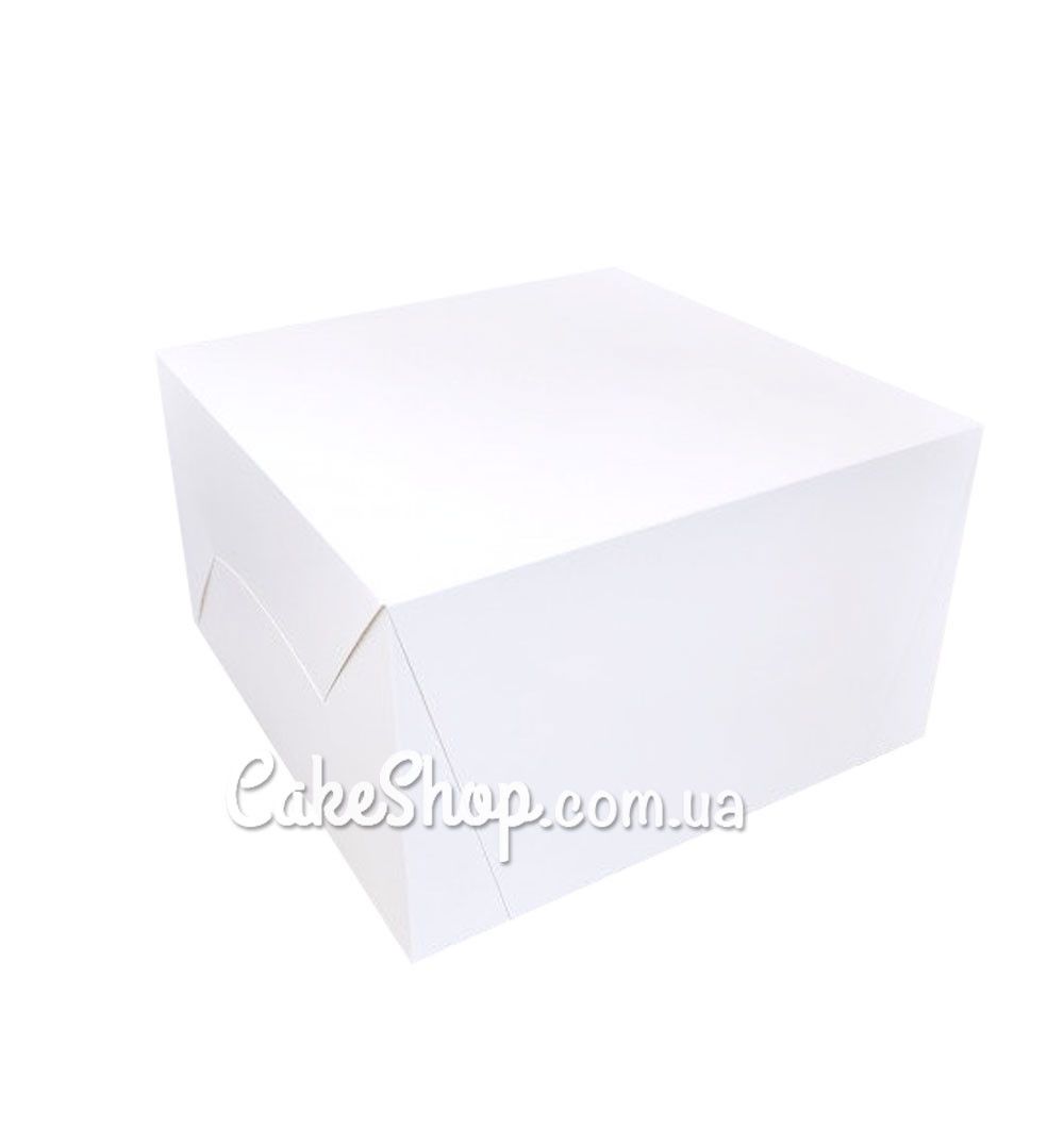 ⋗ Коробка для торта та чізкейка Біла, 25х25х15 см купити в Україні ➛ CakeShop.com.ua, фото
