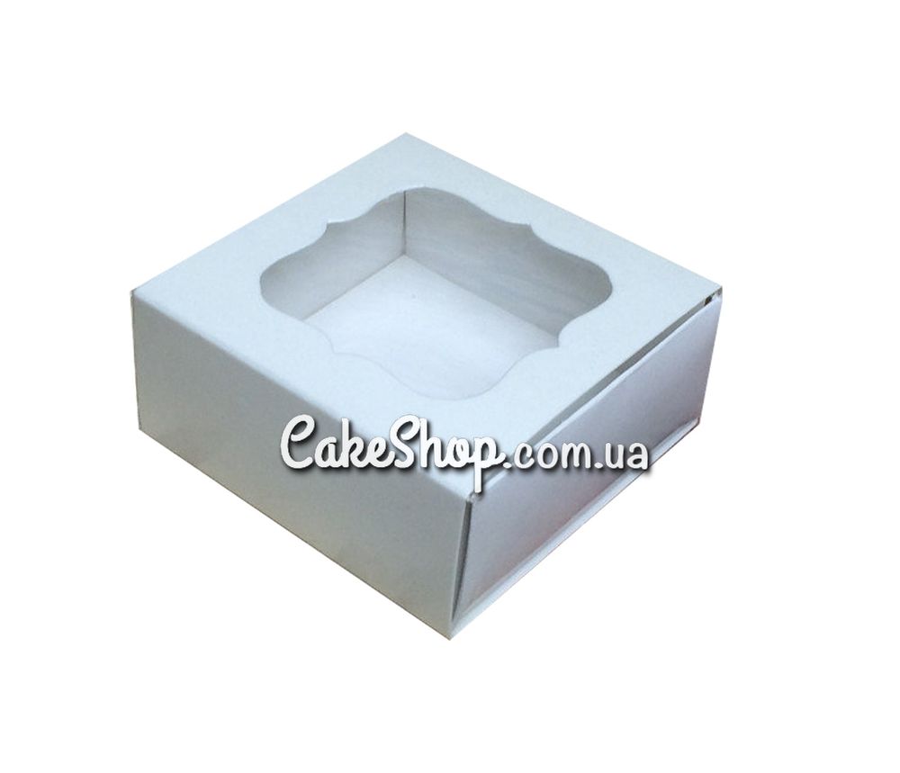 Коробка для конфет, изделий Hand Made, мыла ручной работы Белая, 8х8х3,5 см - фото