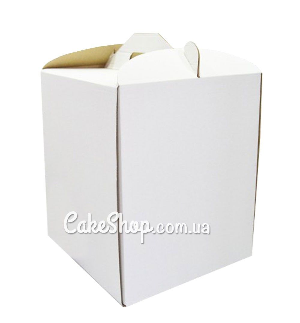 ⋗ Коробка для торта Біла, 25х25х30 см купити в Україні ➛ CakeShop.com.ua, фото