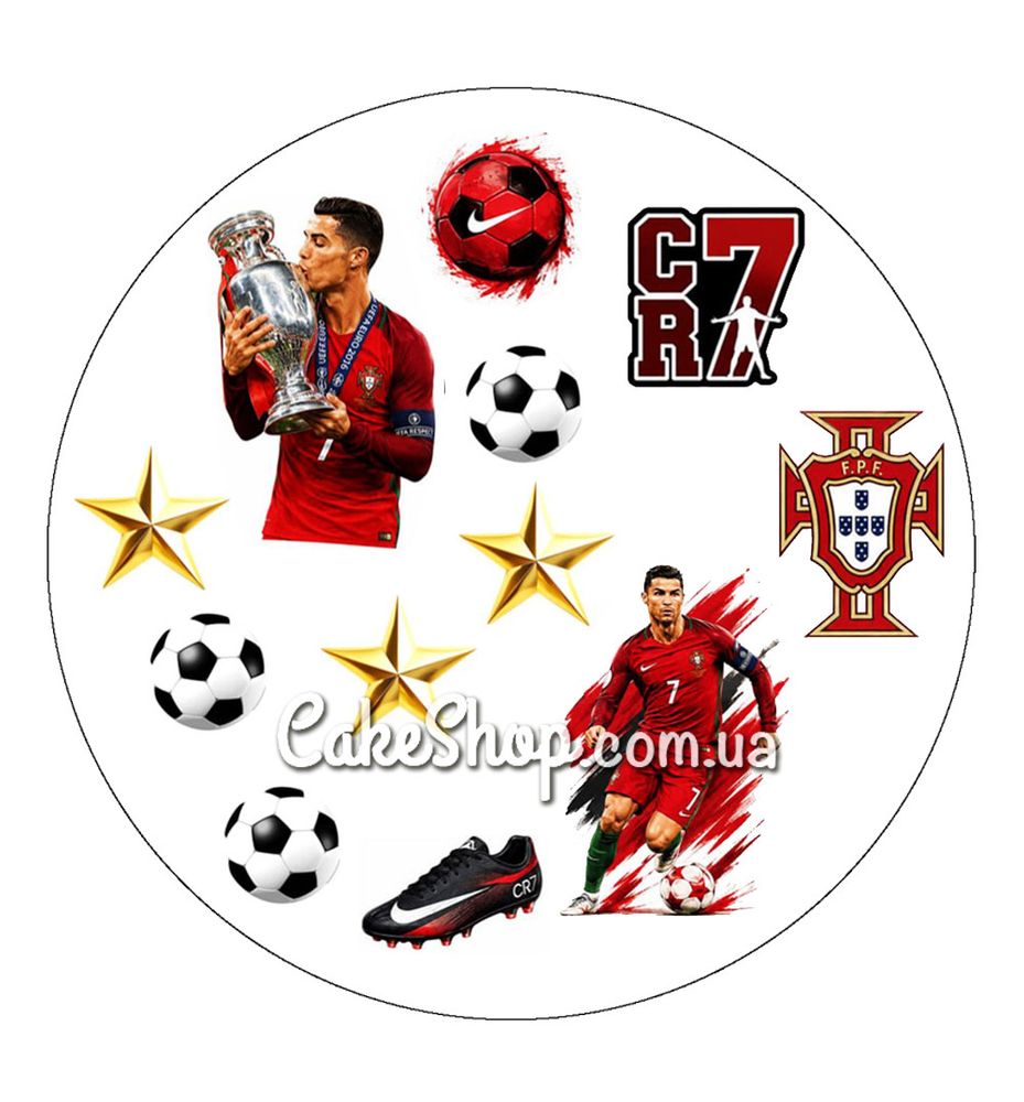 Сахарные фигурки топпера MAXI Роналду/Ronaldo ТМ ДимК - фото