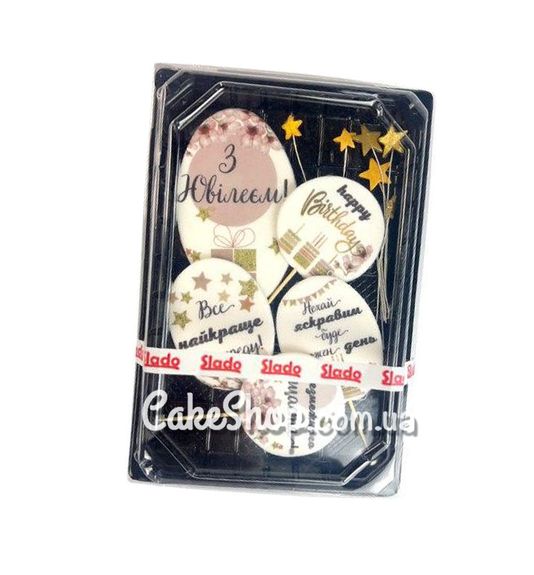 ⋗ Цукрові фігурки З Ювілеєм жінці топ ТМ Сладо купити в Україні ➛ CakeShop.com.ua, фото