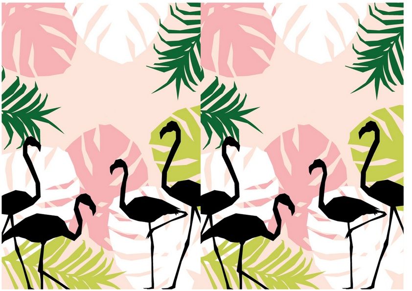 Вафельная картинка Фламинго 5 - фото