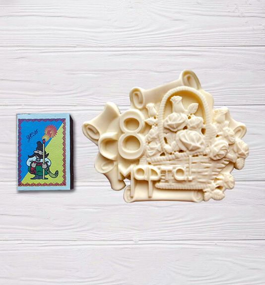 ⋗ Силіконовий молд Кошик з квітами 8 березня купити в Україні ➛ CakeShop.com.ua, фото