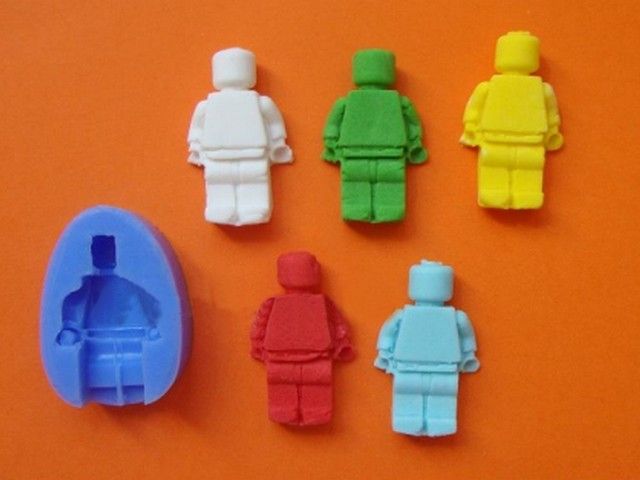 Силиконовый молд Лего человечек - фото