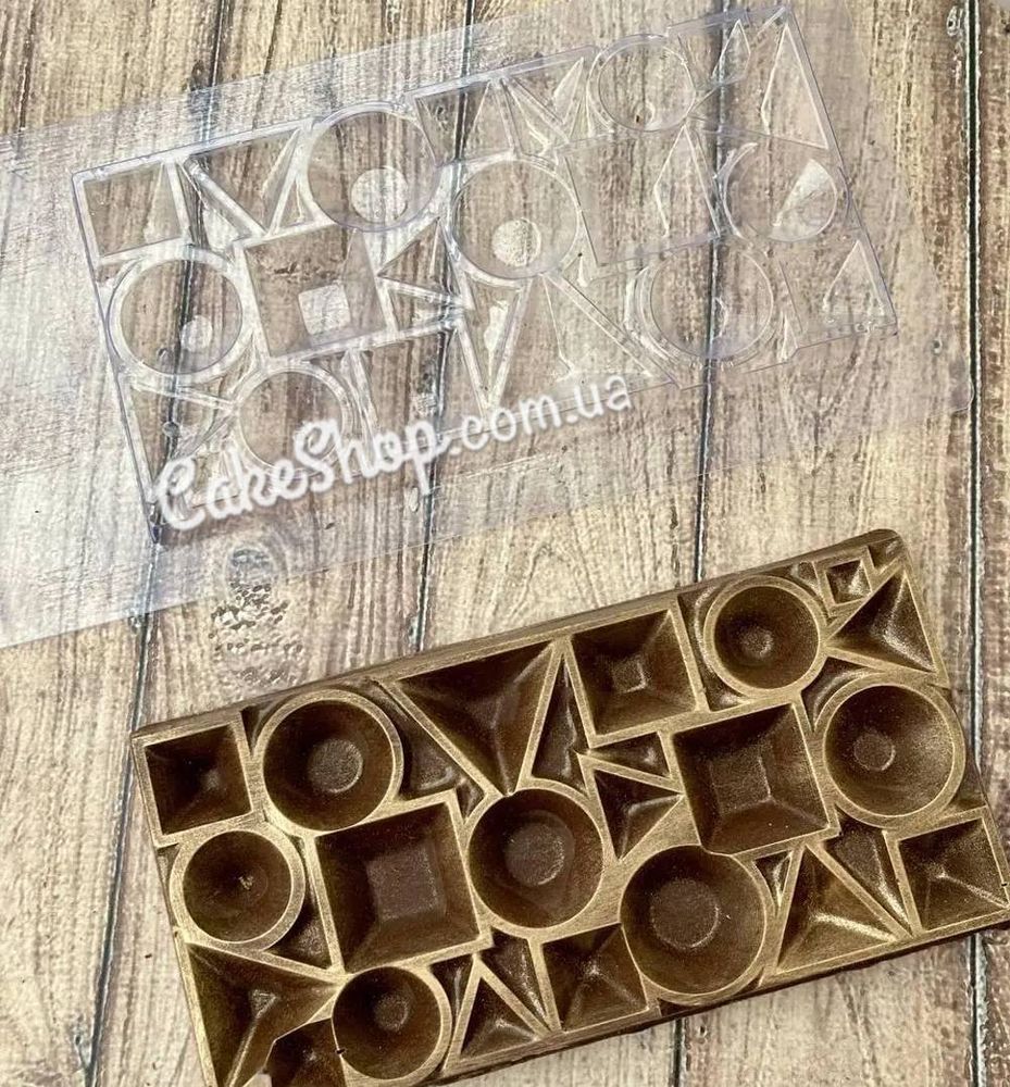 Пластикова форма для шоколаду плитка Візуальний  Об`єм - фото