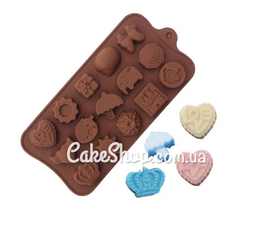 ⋗ Силиконовая форма для шоколада Детский набор 17 купить в Украине ➛ CakeShop.com.ua, фото