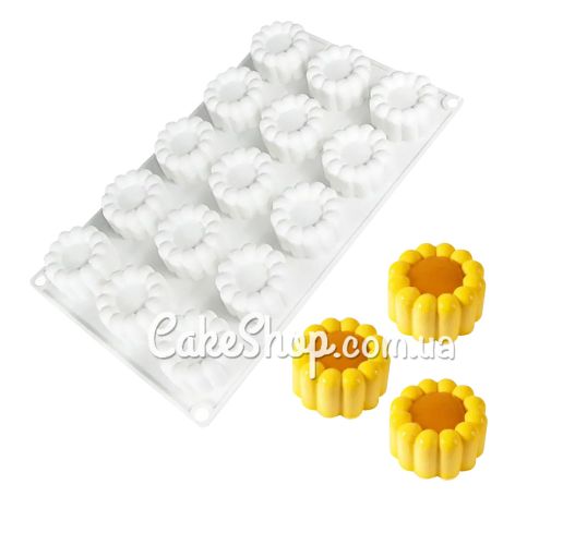 ⋗ Силіконова форма для євродесертів Мусове тістечко Тірамісу 15 шт купити в Україні ➛ CakeShop.com.ua, фото