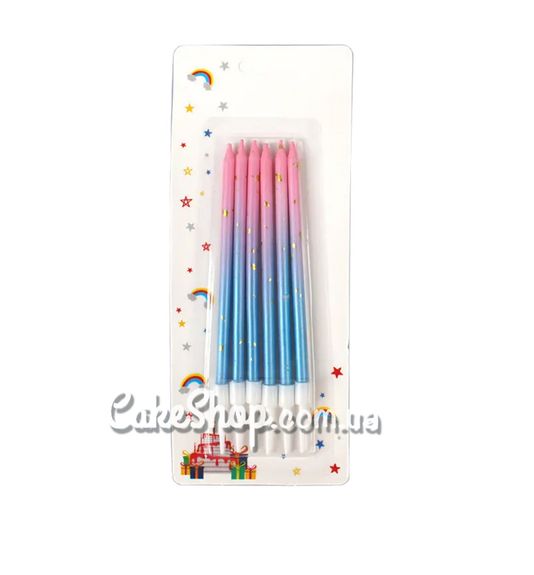 ⋗ Свечи тортовые Омбре Розово-голубые купить в Украине ➛ CakeShop.com.ua, фото