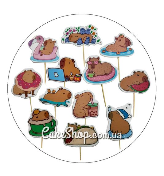 ⋗ Сахарные фигурки топеры MAXI Капибаро ТМ ДомК купить в Украине ➛ CakeShop.com.ua, фото