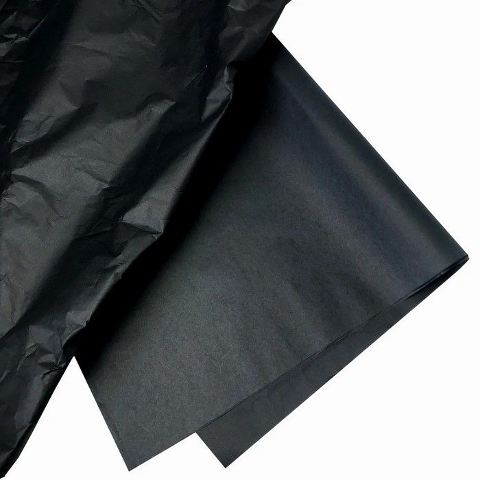 Бумага тишью черная, 10 листов - фото