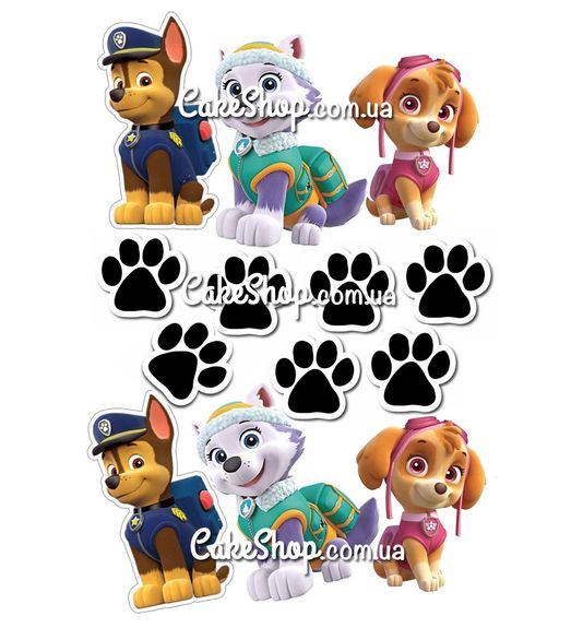 ⋗ Вафельна картинка Щенячий патруль 30 купити в Україні ➛ CakeShop.com.ua, фото
