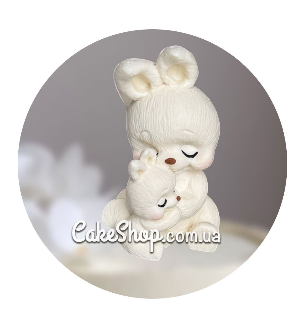 ⋗ Шоколадная фигурка Зайчик мама 2 Белая ТМ ДомК купить в Украине ➛ CakeShop.com.ua, фото