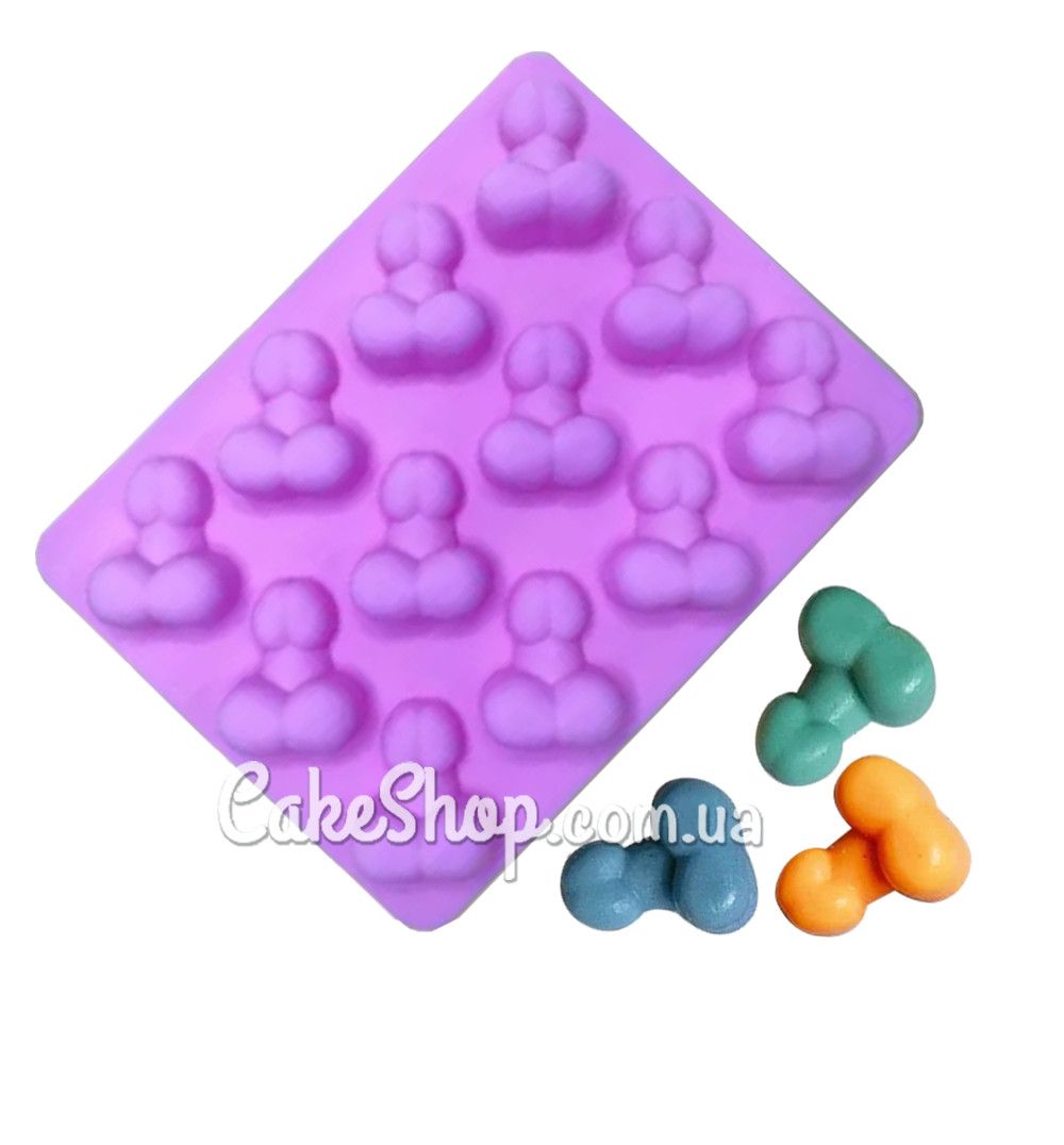 ⋗ Силіконова форма Пеніси, 12 шт купити в Україні ➛ CakeShop.com.ua, фото