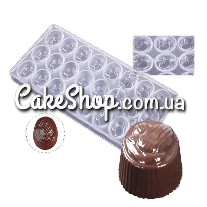 ⋗ Поликарбонатная форма для конфет Миндаль в шоколаде купить в Украине ➛ CakeShop.com.ua, фото