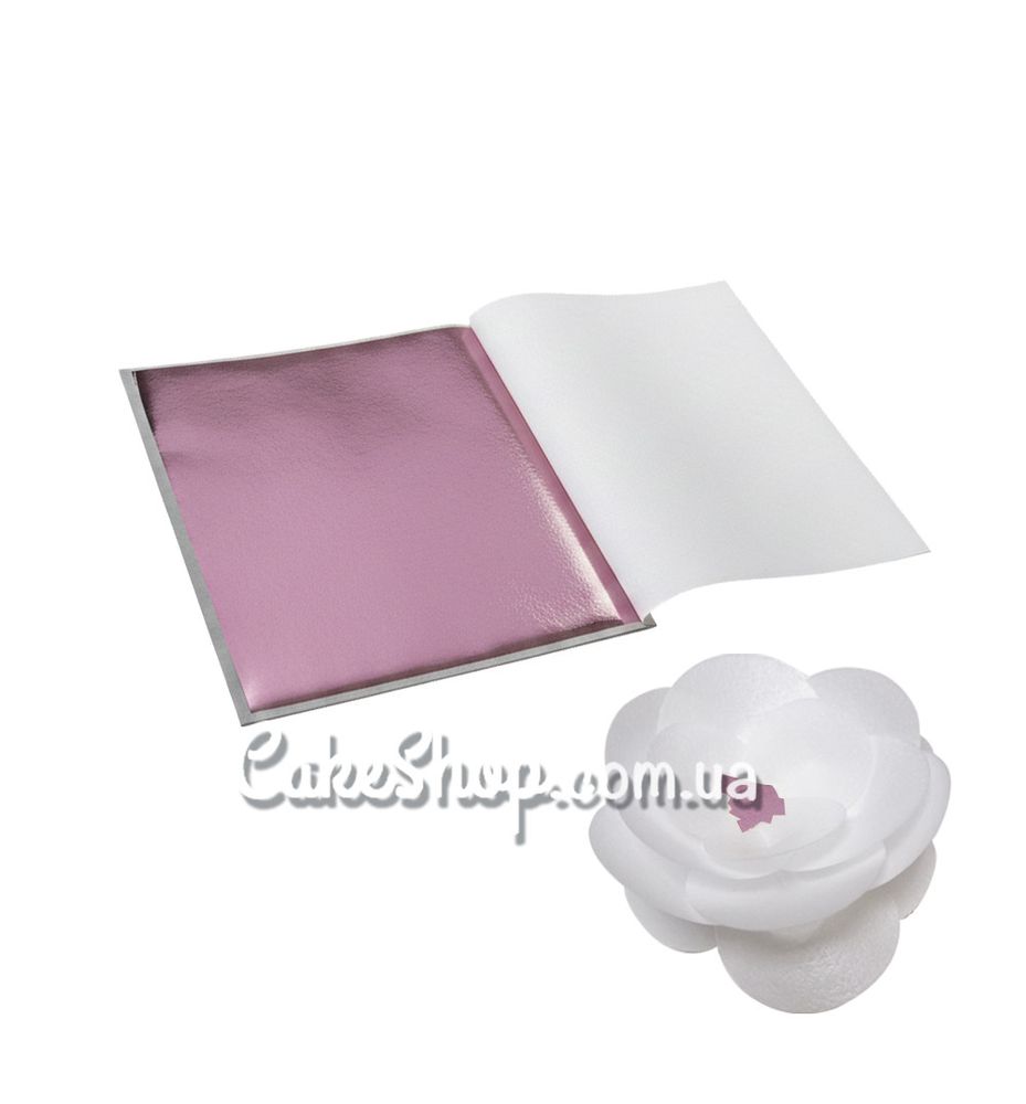 Поталь розовая 80х85 мм, 5 листов - фото