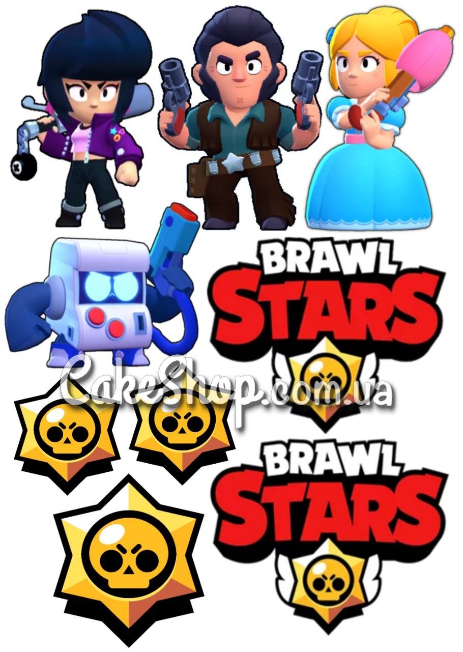 ⋗ Цукрова картинка BRAWL STARS 1 купити в Україні ➛ CakeShop.com.ua, фото