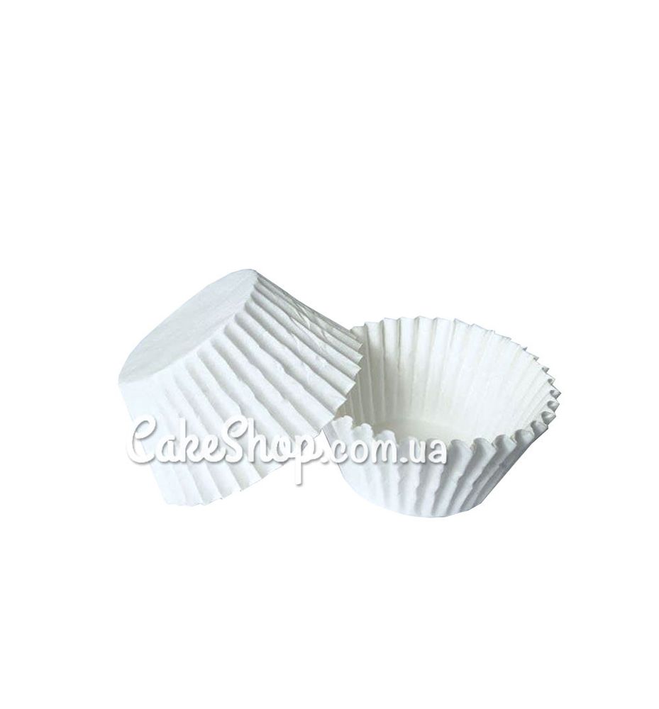 Паперові форми для цукерок і десертів 3х2, білі 50 шт - фото