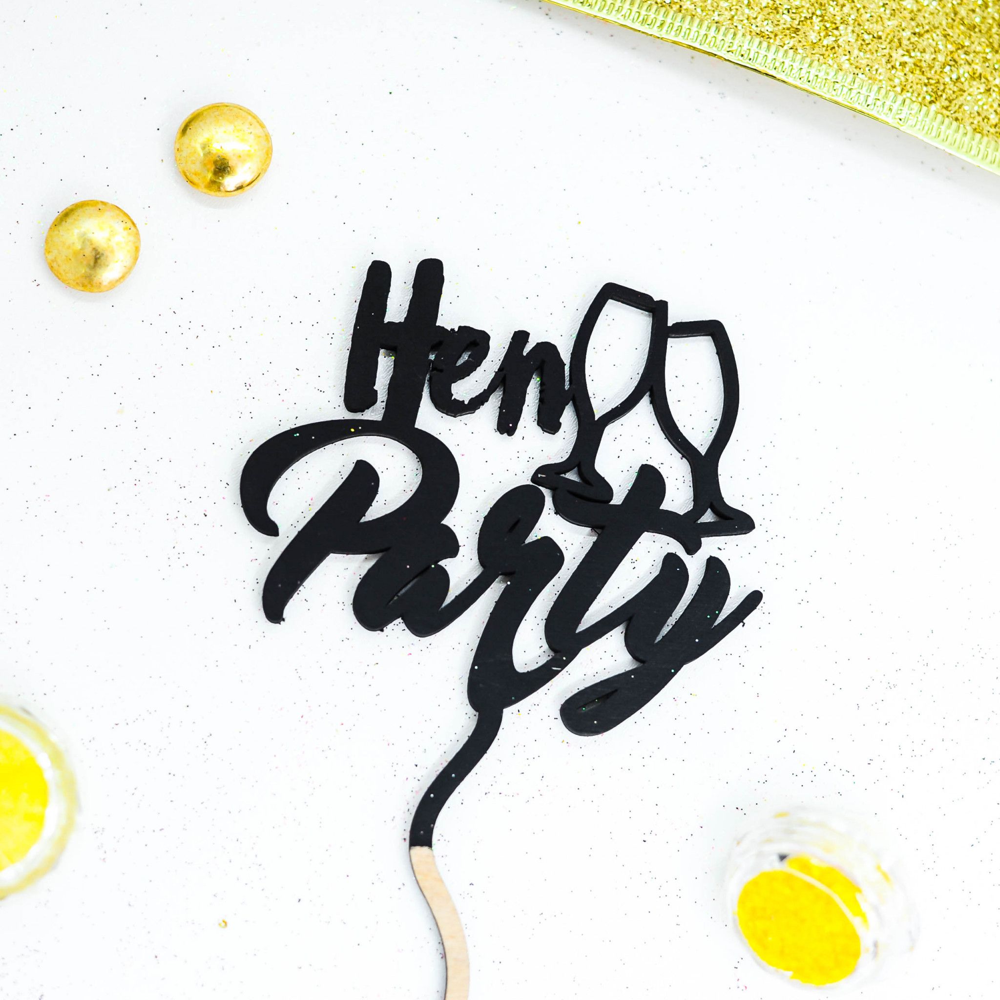 ⋗ Дерев'яний топпер Hen Party (колір на вибір) купити в Україні ➛ CakeShop.com.ua, фото