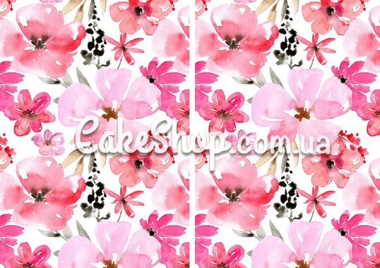⋗ Цукрова картинка Квітковий принт 2 купити в Україні ➛ CakeShop.com.ua, фото