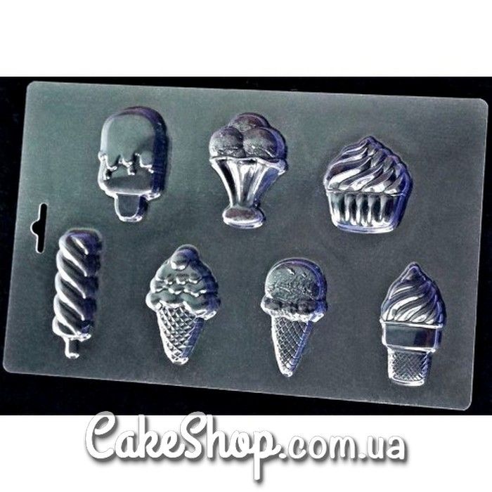 ⋗ Пластикова форма для шоколаду Морозиво 1 купити в Україні ➛ CakeShop.com.ua, фото