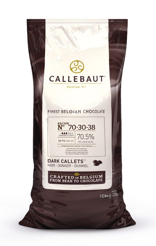 Шоколад бельгійський Callebaut 70-30-38 чорний 70,5% в дисках, 10кг - фото