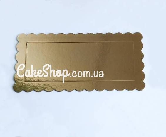 ⋗ Подложка под торт прямоугольная, уплотненная 15х30 см Золотая купить в Украине ➛ CakeShop.com.ua, фото