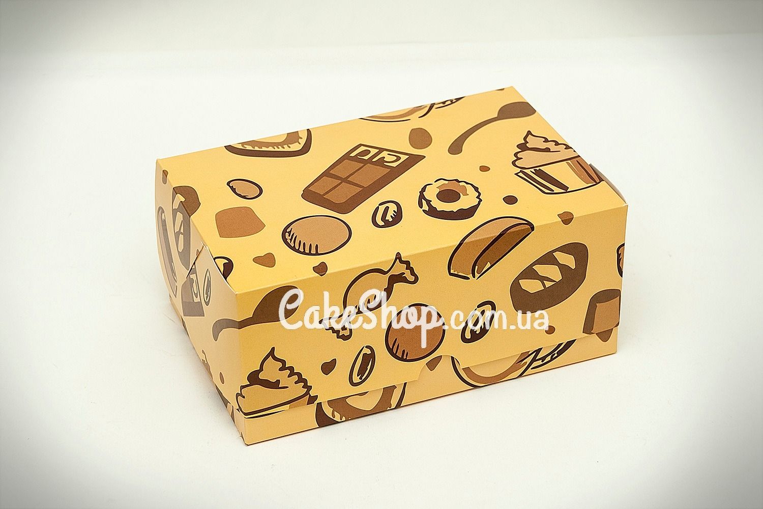 ⋗ Коробка на 2 кекса Сладости, 18х12х8 см купить в Украине ➛ CakeShop.com.ua, фото