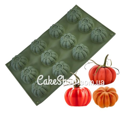 ⋗ Силіконова форма для євродесертів Помідорчики/гарбузики 12 шт купити в Україні ➛ CakeShop.com.ua, фото