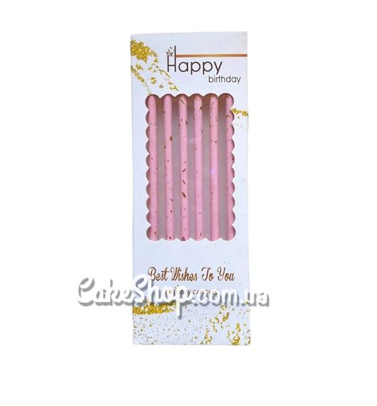 ⋗ Свічки для торта Пудра з золотими краплями купити в Україні ➛ CakeShop.com.ua, фото