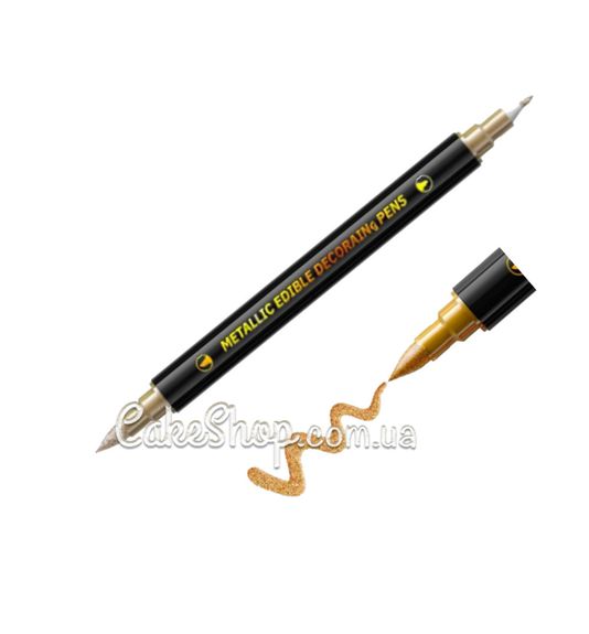 ⋗ Харчовий маркер двосторонній, Золотий купити в Україні ➛ CakeShop.com.ua, фото