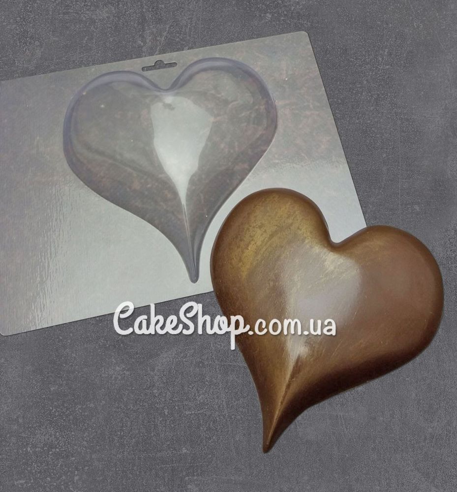 Пластикова форма для шоколаду 3D Серце №3 - фото