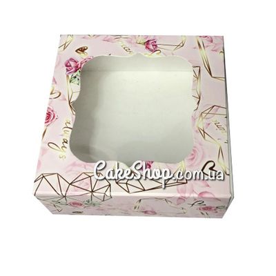 ⋗ Коробка для торта з віконцем Кришталеве серце, 23х23х 9 см купити в Україні ➛ CakeShop.com.ua, фото