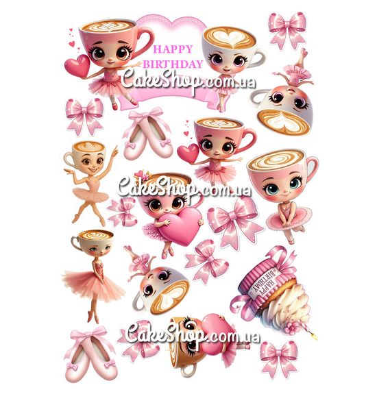 ⋗ Вафельная картинка Балерина-капучина купить в Украине ➛ CakeShop.com.ua, фото