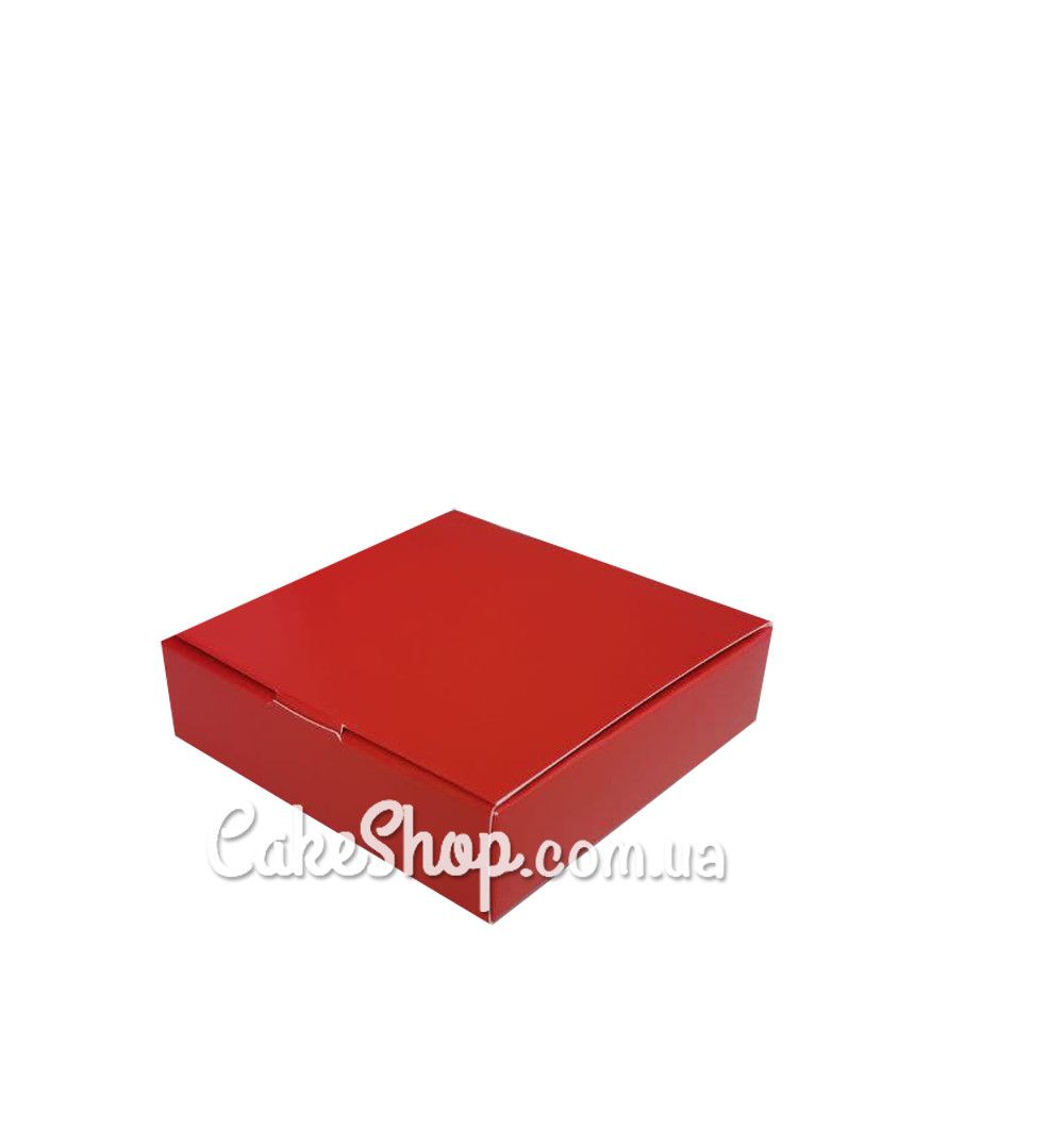 ⋗ Коробка на 4 цукерки Червона, 11х11х3 см купити в Україні ➛ CakeShop.com.ua, фото