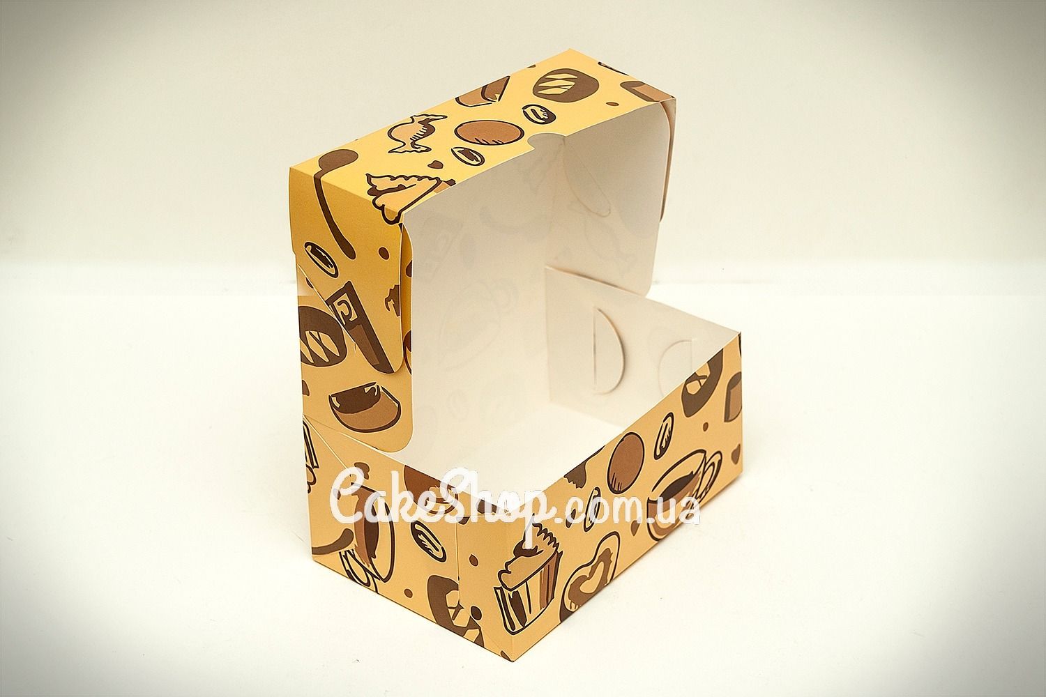 ⋗ Коробка на 2 кекси Солодощі, 18х12х8 см купити в Україні ➛ CakeShop.com.ua, фото