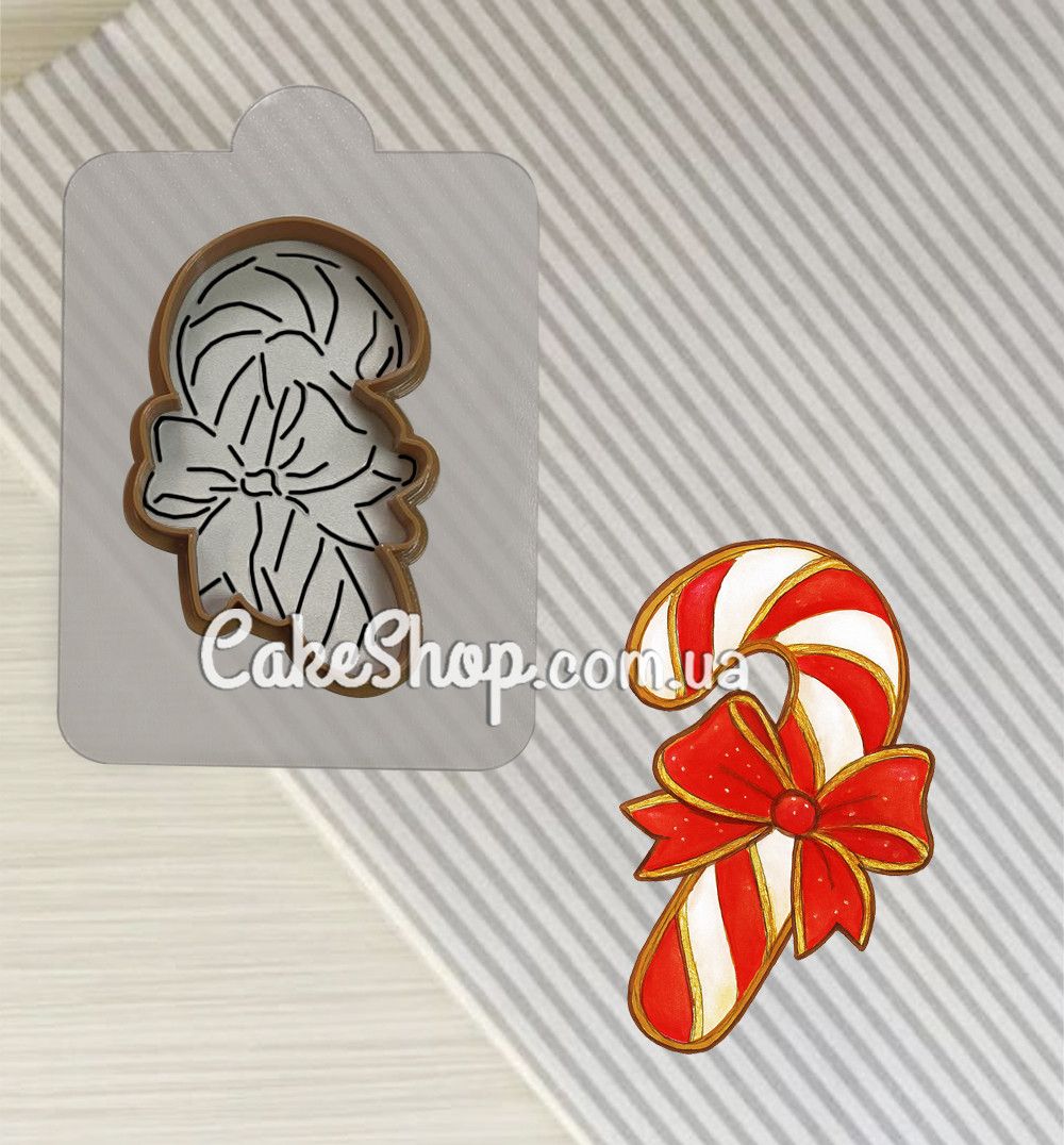 ⋗ Вирубка пластикова з трафаретом Льодяник купити в Україні ➛ CakeShop.com.ua, фото